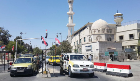 Mortar attack in Damascus